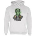 thumbnail image 1 of Halloween Frankenstein Raver Horror Movie Monster Mens Hoodie White LG, 1 of 1