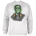 thumbnail image 1 of Halloween Frankenstein Raver Horror Movie Monster Mens Sweatshirt White MD, 1 of 1