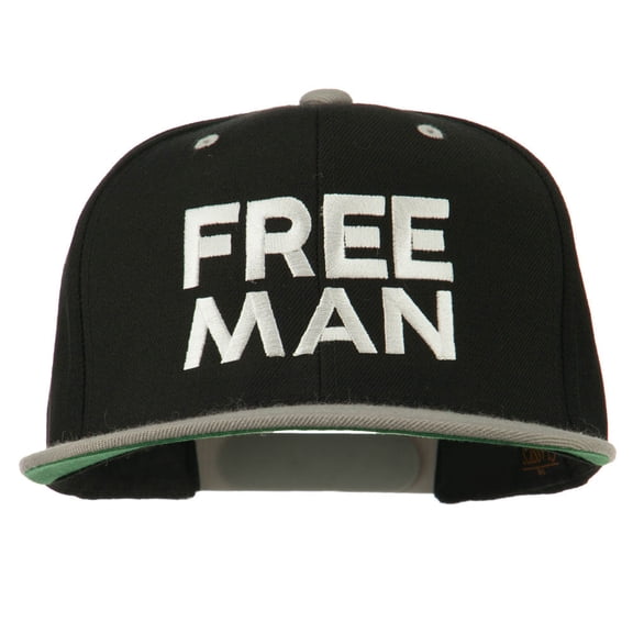 Halloween Freeman Embroidered Snapback Cap - Black Silver OSFM