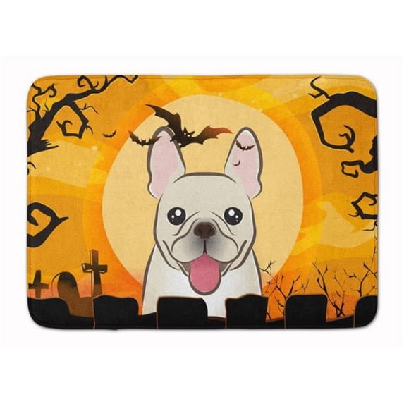 Halloween French Bulldog Machine Washable Memory Foam Mat