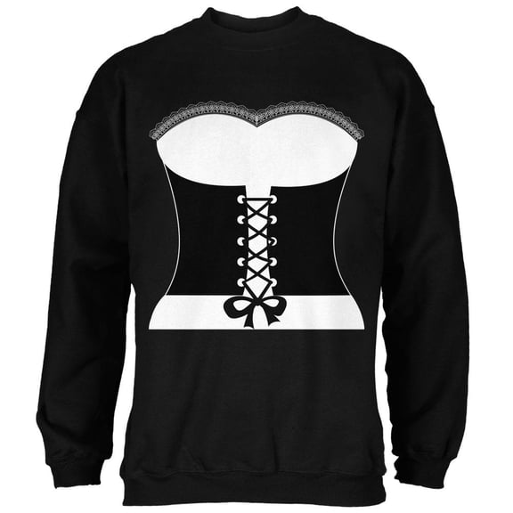 Halloween French Maid Costume Mens Sweatshirt Black LG