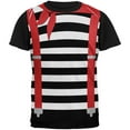 thumbnail image 1 of Halloween French Mime Costume All Over Mens Black Back T Shirt Multi SM, 1 of 2