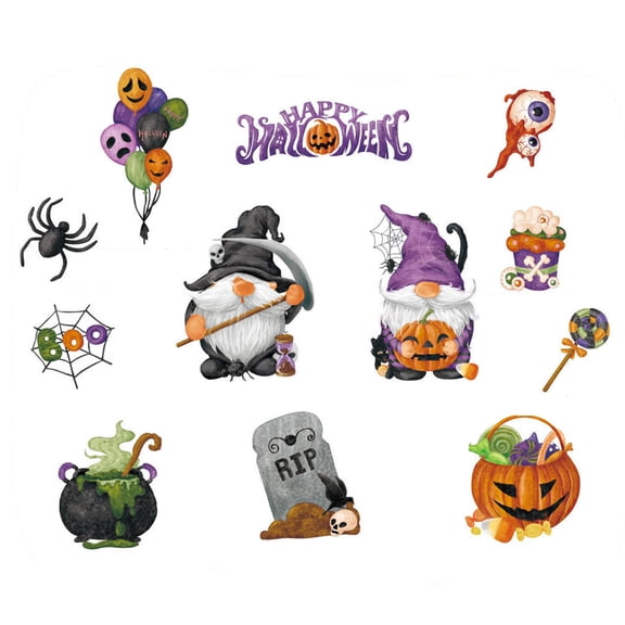 Halloween Fridges Magnets Refrigerator Stickers, Festival Door Cling for Window Fridges Refrigerator Cover
