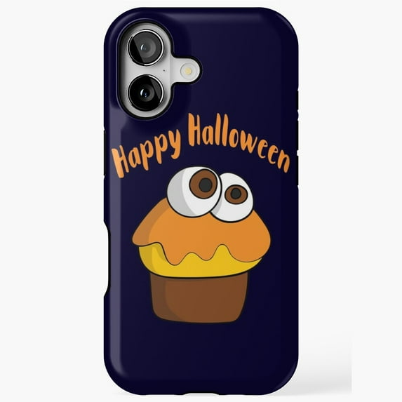Halloween Friendly Pumpkin Cupcake Compatible Phone Case for iPhone 11–17 Pro Max