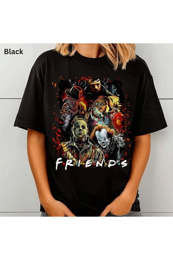 Halloween Friends Horror Characters Unisex Shirt Size S - 5XL