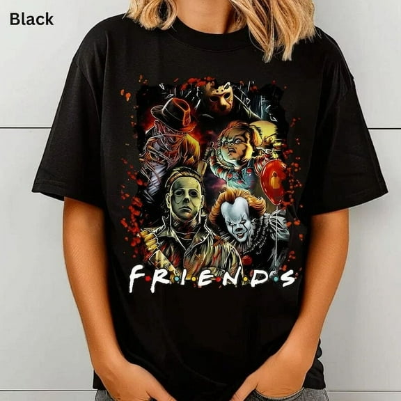 Halloween Friends Horror Characters Unisex Shirt Size S - 5XL