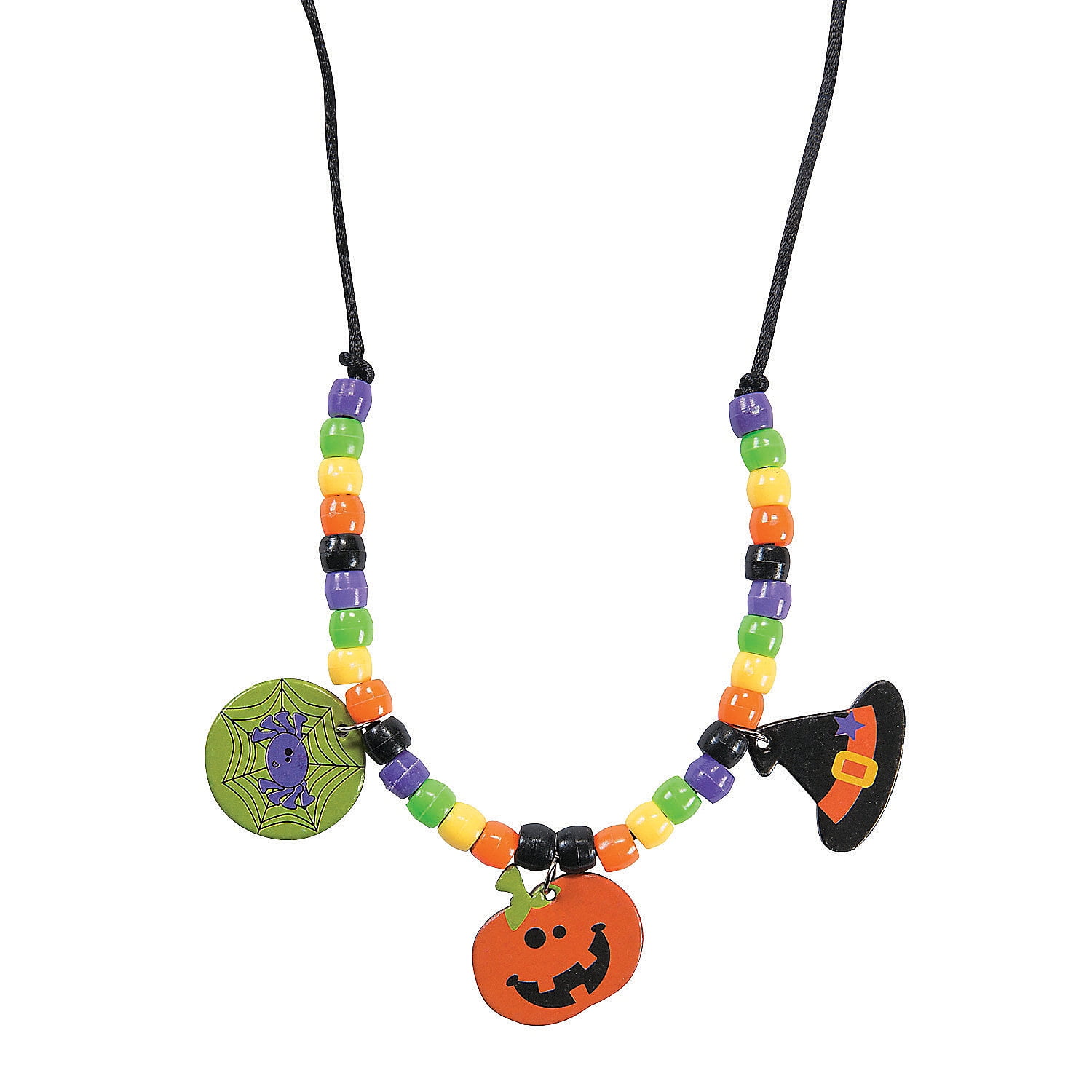 Halloween Friends Necklace Craft Kit- Craft Kits - 50 Pieces