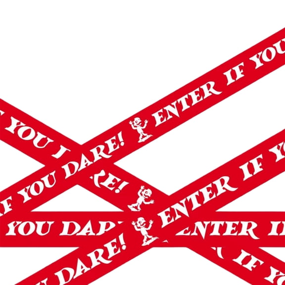 Halloween Fright Tape Bundle - Warning - Enter If You Dare - Caution Zombie Zone, 3inx20ft Bloody Caution Tape for Haunted Houses, Halloween Decorations
