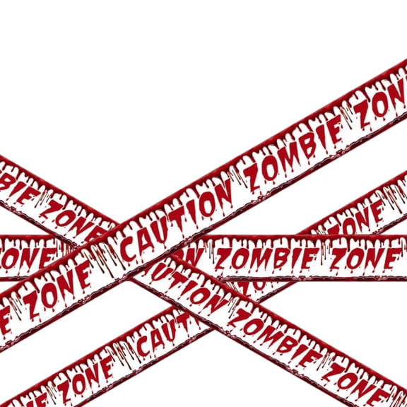 Halloween Fright Tape Bundle - Warning - Enter If You Dare - Caution Zombie Zone, 3inx20ft Bloody Caution Tape for Haunted Houses, Halloween Decorations