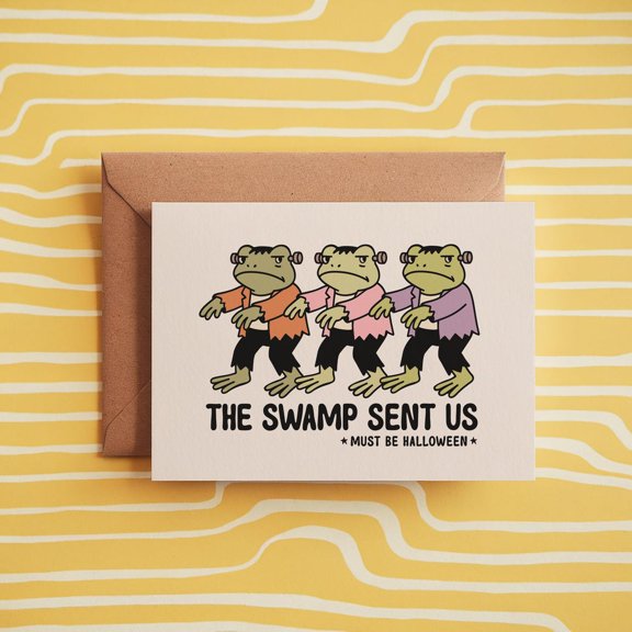 Halloween Frog Zombie Quirky Spooky Toad And Vintage Serene Kitchen Wall Art
