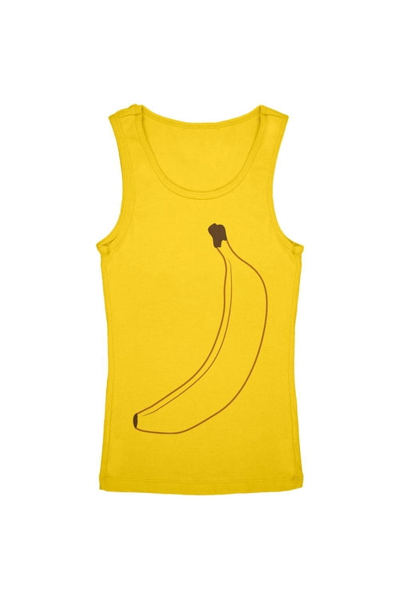 Halloween Fruit Banana Costume Youth Girls Tank Top Yellow YMD