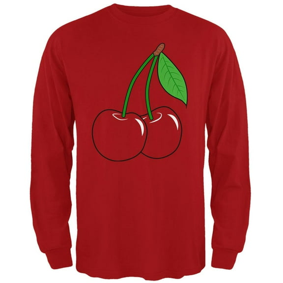 Halloween Fruit Cherry Costume Mens Long Sleeve T Shirt Red SM