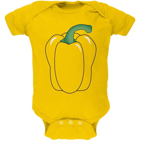 Halloween Fruit Vegetable Bell Pepper Costume Soft Baby One Piece Yellow 18-24 M