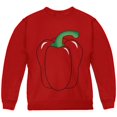 thumbnail image 1 of Halloween Fruit Vegetable Bell Pepper Costume Youth Sweatshirt Red YMD, 1 of 2