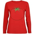 thumbnail image 1 of Halloween Fruit Vegetable Tomato Costume Womens Long Sleeve T Shirt Red X-LG, 1 of 2