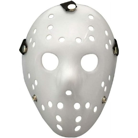 Halloween Full Face Mask All White Jason Costume Mask Dance Cosplay DIY Masquerade Party Mask Prop Horror Hockey