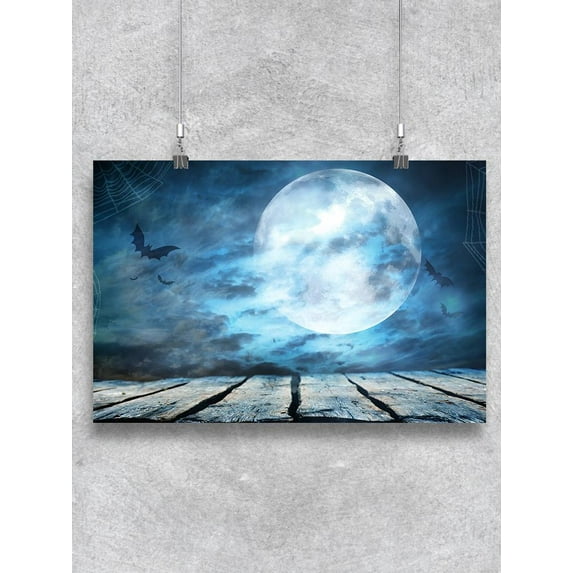 Halloween Full Moon Design. Poster -Image by Shutterstock
