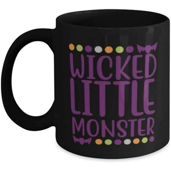 Halloween Funny Coffee Mug - Wicked Little Cutie - Black 11oz