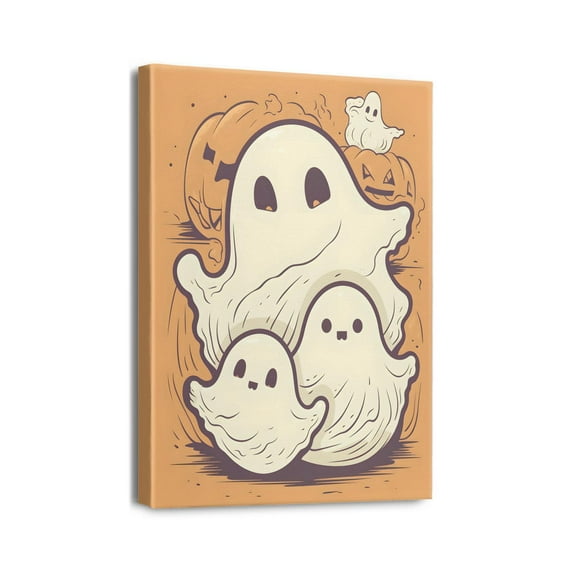 Halloween Funny Ghost Wall Decor for Bedroom Bathroom Pictures Wall Art Bedroom Prints Artwork for Bathroom Office Bedroom 12"x16"