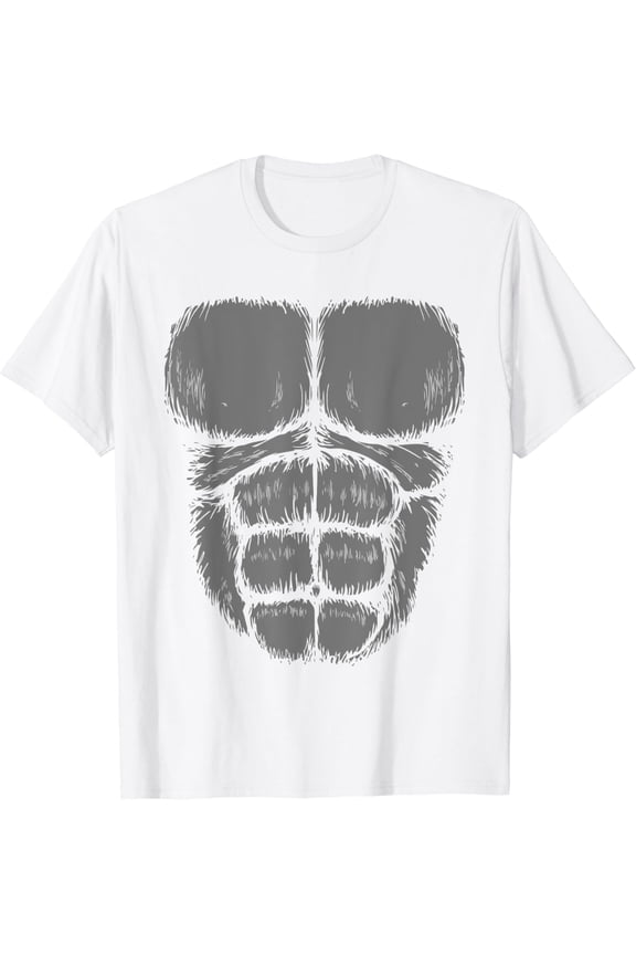 Halloween Funny Gorilla Monkey Belly Chest Costume T-Shirt