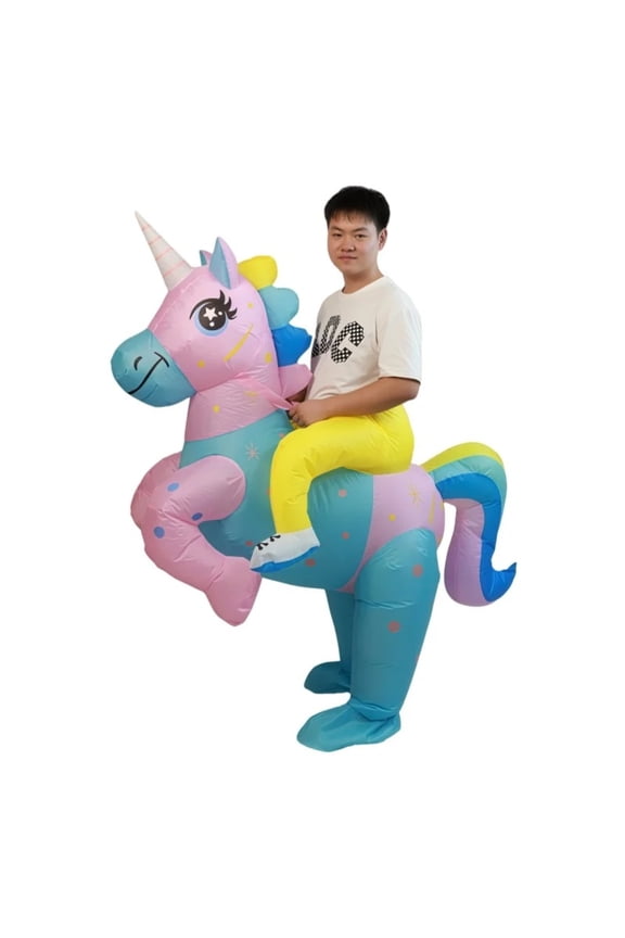Halloween Funny Inflatable Costume Cosplay Cool Handsome Inflatable Dragon Cartoon Dragon Funny Gift Halloween Cosplay Dress Up,Adults 4'11"-6'3",Unicorn