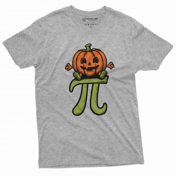 Halloween Funny Pumpkin T-shirt Pi Pie funny Halloween costume Tee shirt (4X-Large Grey)