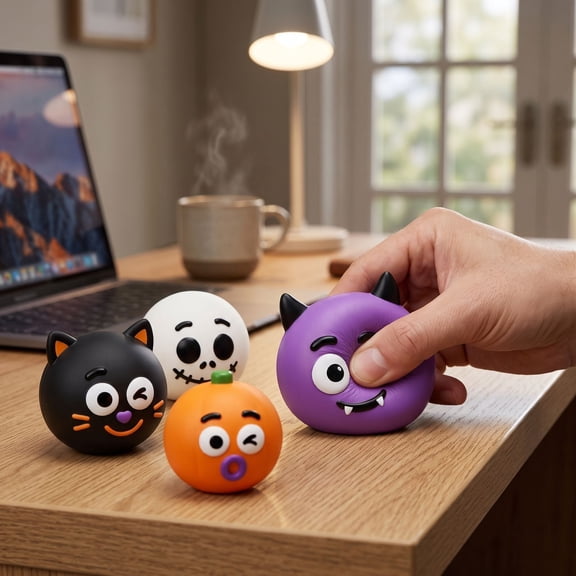Halloween Funny Shape Slow Rebound Stress Toy,Mystery Blink Box Stress Ball Featuring Wacky Design,Slow Rebound Sensory Vent Toy Ideal For Trick Or Treat Fillers