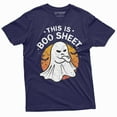 thumbnail image 1 of Halloween Funny This Is Boo Sheet T-Shirt Costume Womens Mens Unisex Tee (Large Navy Blue), 1 of 5