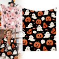 thumbnail image 1 of Halloween Fuzzy Blanket Black Cute Pumpkin Ghost Bat Throw Blanket Halloween Cartoon Soft Cozy Flannel Blanket for Home Party Bed Sofa Couch,50 x 60 Inch, 1 of 9