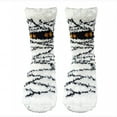 thumbnail image 1 of Halloween Fuzzy Crew Socks JIANLAI 3 Pairs Set Ghost Pattern Soft Cozy Fluffy Coral Fleece Non‑Slip Home Socks Holiday Warm Sleep Socks for Women Men, 1 of 4