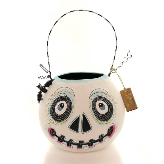 Halloween Glitterville Halloween Bucket Paper Mache Trick Or Treat Brown Vi0159
