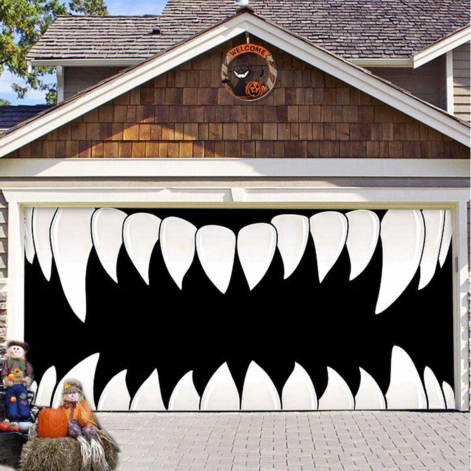 Halloween Garage Background Decoration Hanging Cloth Personalized Party