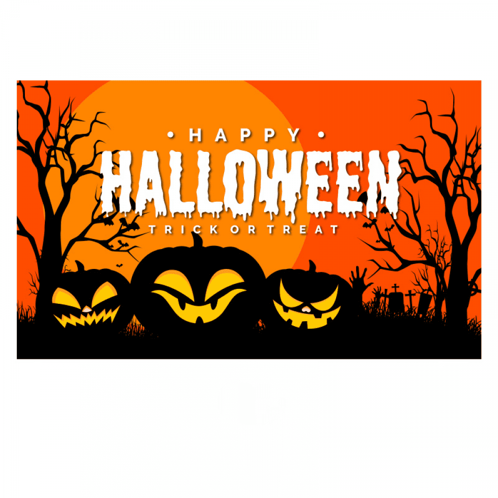 Halloween Garage Door Banner Cover with Grommets (3.7 X 6 Ft)Halloween