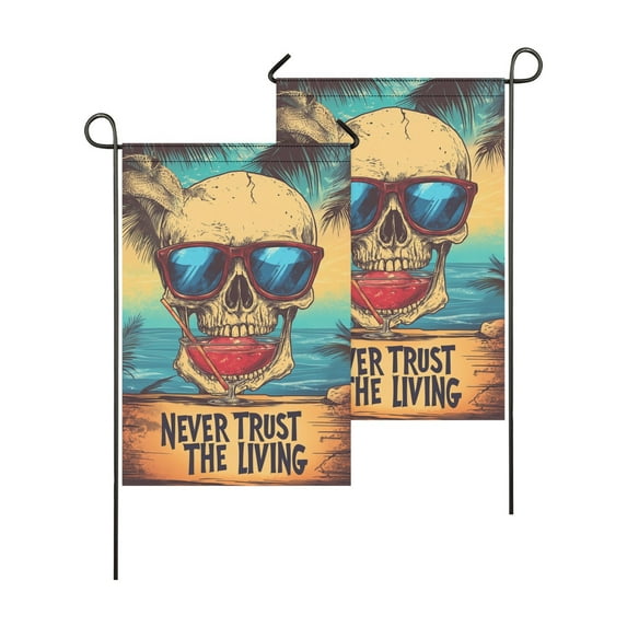 Halloween Garden Flag 12x18 Double Sided Yard House Seasonal Holiday Outdoor Decor (ONLY FLAG)
