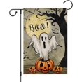 thumbnail image 1 of Halloween Garden Flag 12x18 Inch Double Sided Burlap Small Vertical Boo Ghost Halloween Decor for Farmhouse Yard Outdoor, 1 of 6