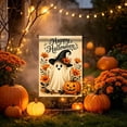 thumbnail image 1 of Halloween Garden Flag, 12x18 Inch Double Sided Seasonal Flag for Outside, Weather & Fade Resistant Waterproof Burlap for Fall Holiday Outdoor Decoration, for Garden Flag Stand, 1 of 6