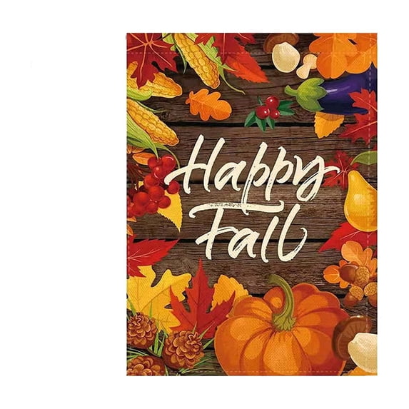 Halloween Garden Flag Fall Pumpkin Decor for Outdoor Porch Decor Thanksgiving Outdoor Decor Rustic Fall Flag Linen Outdoor Flag Harvest Decor