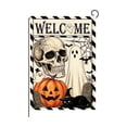 thumbnail image 1 of Halloween Garden Flag Outdoor Yard Decor Spooky Hanging House Banner All Weather Double Stitched Holiday Welcome Sign for Front Porch Lawn Flagpole Ornament Style C, 1 of 8