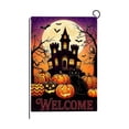 thumbnail image 1 of Halloween Garden Flag Spooky Haunted House Design Welcome Sign for Outdoor Yard Porch Home Halloween Party Decor A, 1 of 4