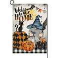 thumbnail image 1 of Halloween Garden Flag Vertical Double Sided Black Cat Pumpkin Gnome Small Yard Flag Flag, Farmhouse Yard Outdoor Halloween Decoration, 1 of 5