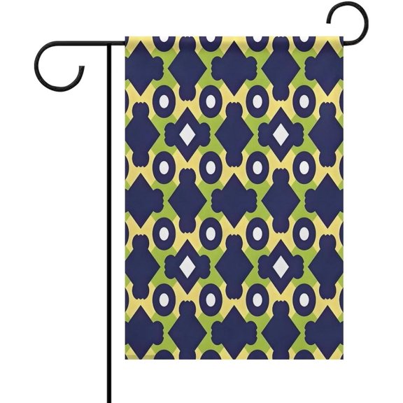 Halloween Garden Flags 12x18 Inch Double Sided Geometric Pattern Print Farmhouse Small Yard Flag for Outside Holiday Decoration