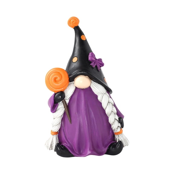 Halloween Garden Gnome Statue – Whimsical Dwarf Ornament for Outdoor Yard, Lawn, or Patio Decoration (120 chars)