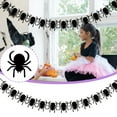 thumbnail image 1 of Halloween Garland Decorations - 10ft Spooky Bat Skull Spider Ghost Banner for Indoor Outdoor Party, Haunted House Mantel Fireplace Decor, Halloween Birthday Supplies, 1 of 7