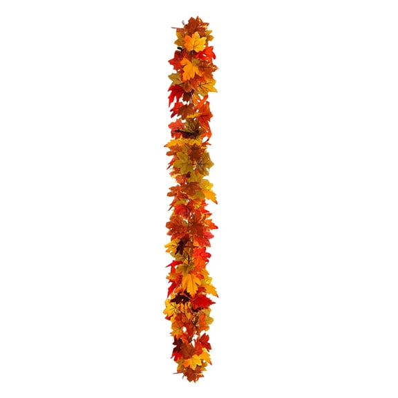Halloween Garland Fall Leaf Garland, Maple Leaf Autumn Garland 68.9 Inch Artificial Hanging Leaves For Mantle Table Decorations For Home Front Door Outdoor Indoor Thanksgiving Fall Autumn Decor
