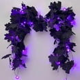 thumbnail image 1 of Halloween Garland with Purple Lights 5.7FT LED Black Artificial Maple Leaves Decor Thanksgiving Wedding Party Decor, Fall Garland Indoor Outdoor Mantle Porch Decor, 1 of 5