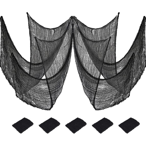 Halloween Gauze Cloth Decorative Cheesecloth Fabric for Mantel Table Door Wall Staircase Party Display 30 x 72 Inch 5 Pack