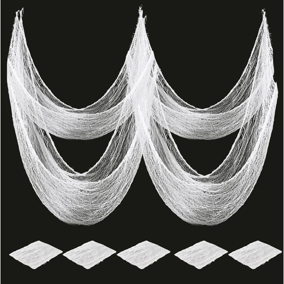 Halloween Gauze Cloth Decorative Cheesecloth Fabric for Mantel Table Door Wall Staircase Party Display 30 x 72 Inch 5 Pack