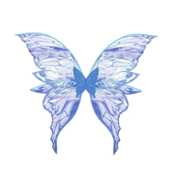 Halloween Gauze Shiny Fairy Wings with Elastic Shoulder Straps Rich Colors for Cosplay Scene Props Photo Decoration Tools