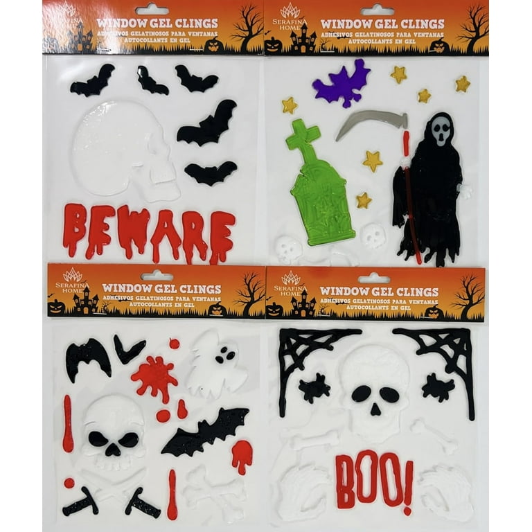 Serafina Home Halloween Gel Window Clings: Kids Out for Some Fun 