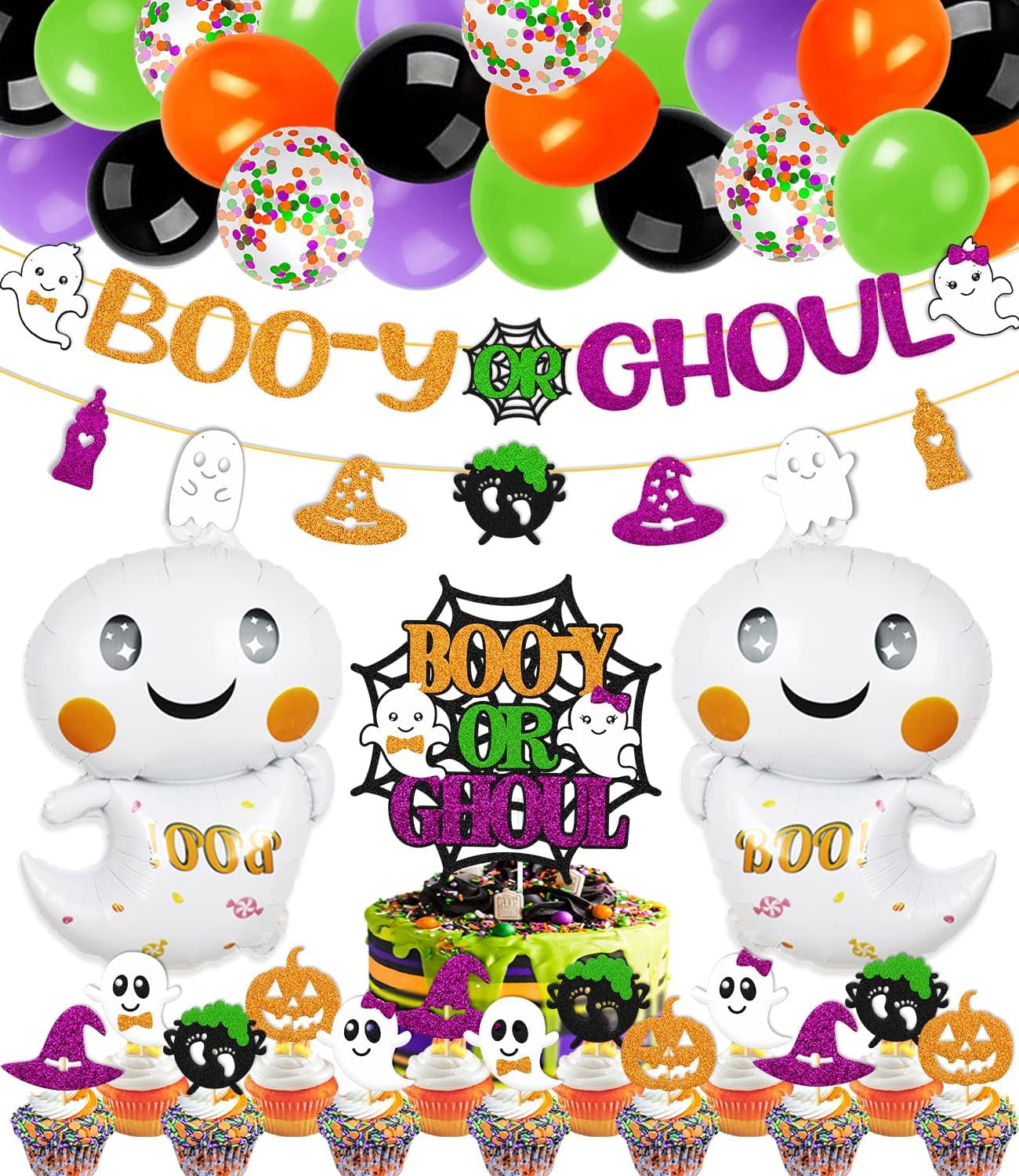 Halloween Gender Reveal Decorations Booy or Ghoul Theme Party
